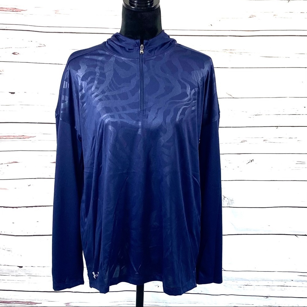 Under armour UA Locker Hoodie‎ 1/4 Zip Navy Size L
